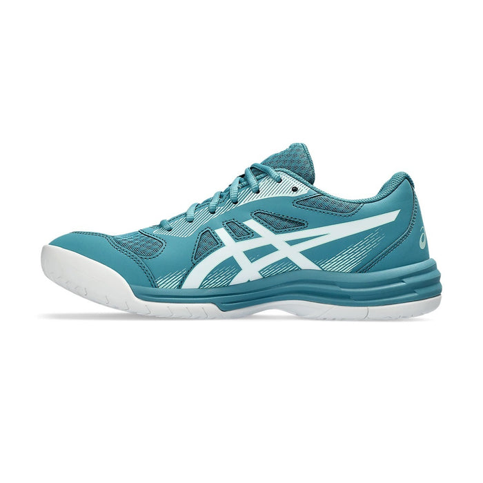 Asics Upcourt 5 Badminton Shoes (Blue Teal/White) 2