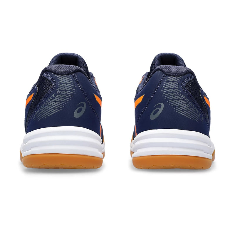 Asics Upcourt 5 Badminton Shoes (Classic Peacock/Shocking Orange) 5