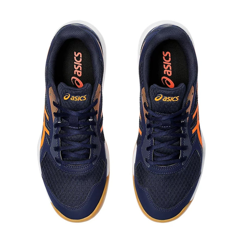 Asics Upcourt 5 Badminton Shoes (Classic Peacock/Shocking Orange) 6