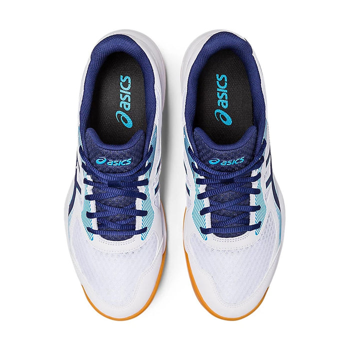 Asics Upcourt 5 Badminton Shoes (White/Blue Indigo) 6