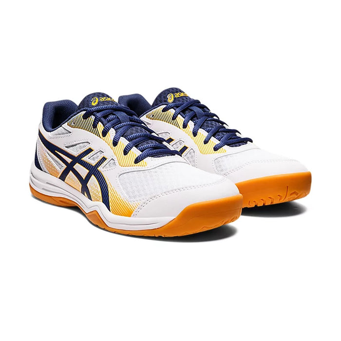 Asics Upcourt 5 Badminton Shoes (White/Deep Ocean) 3