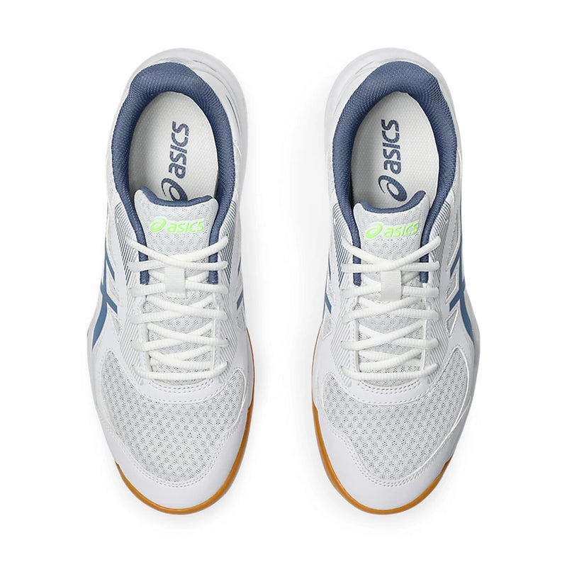 Asics Upcourt 5 Badminton Shoes (White/Denim Blue) 6