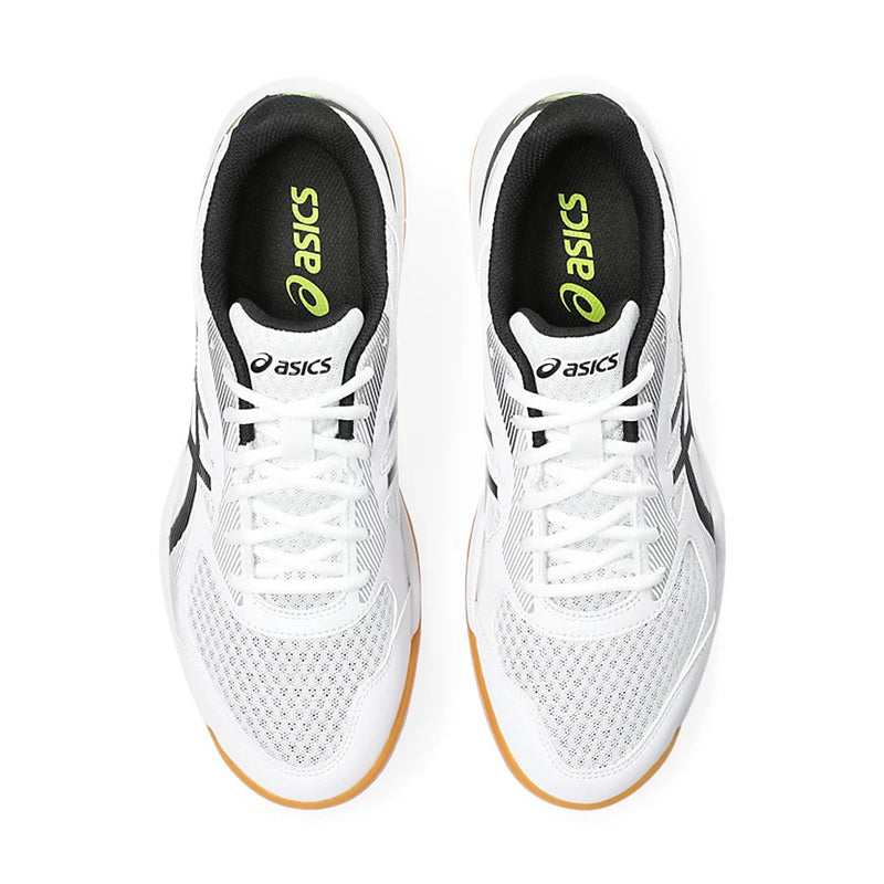 Asics Upcourt 5 Badminton Shoes (White/Safety Yellow) 6
