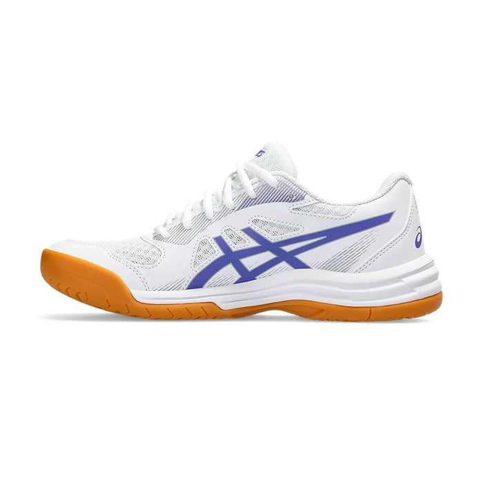Asics Upcourt 5 Badminton Shoes (White/Violet) 2