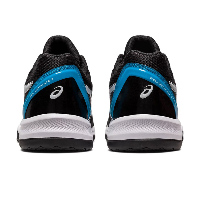 Asics Gel Dedicate 7 Court Shoes (Black/Island Blue) 5