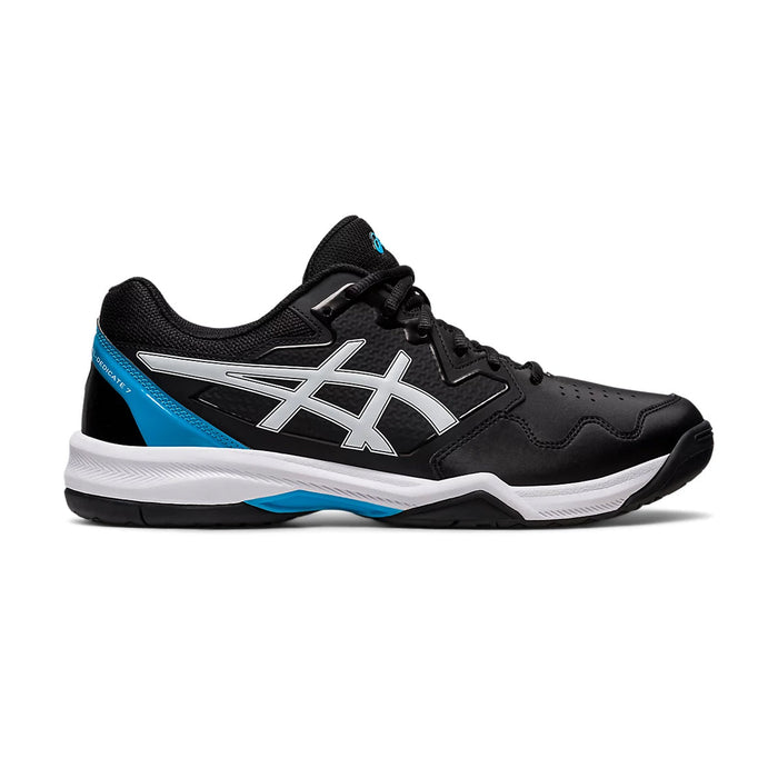 Asics Gel Dedicate 7 Court Shoes (Black/Island Blue) 1