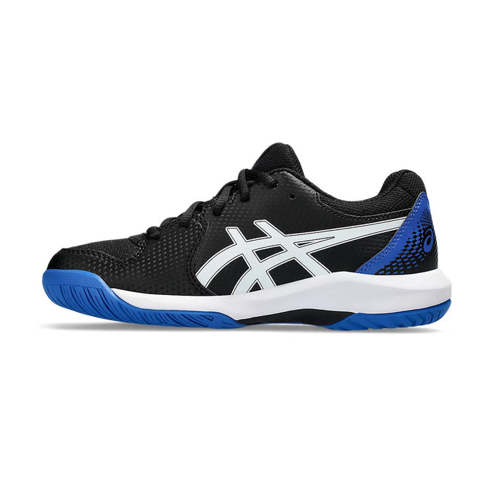 Asics Gel Dedicate 8 GS Court Shoes for Kids (Black/Tuna Blue) 2