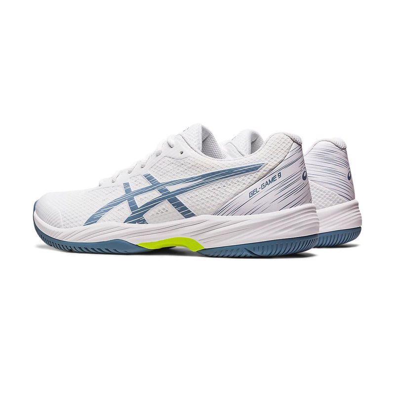 Asics Gel Game 9 Court Shoes (White/Steel Blue) 4