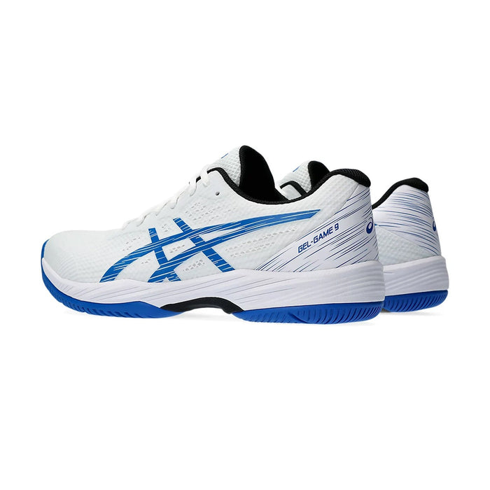 Asics Gel Game 9 Court Shoes (White/Tuna Blue) 3
