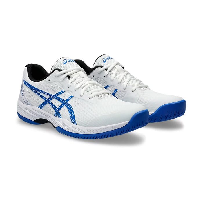 Asics Gel Game 9 Court Shoes (White/Tuna Blue) 2