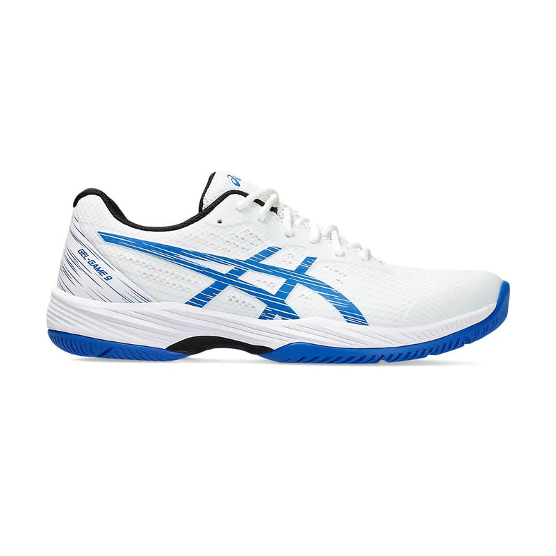 Asics Gel Game 9 Court Shoes (White/Tuna Blue) 1