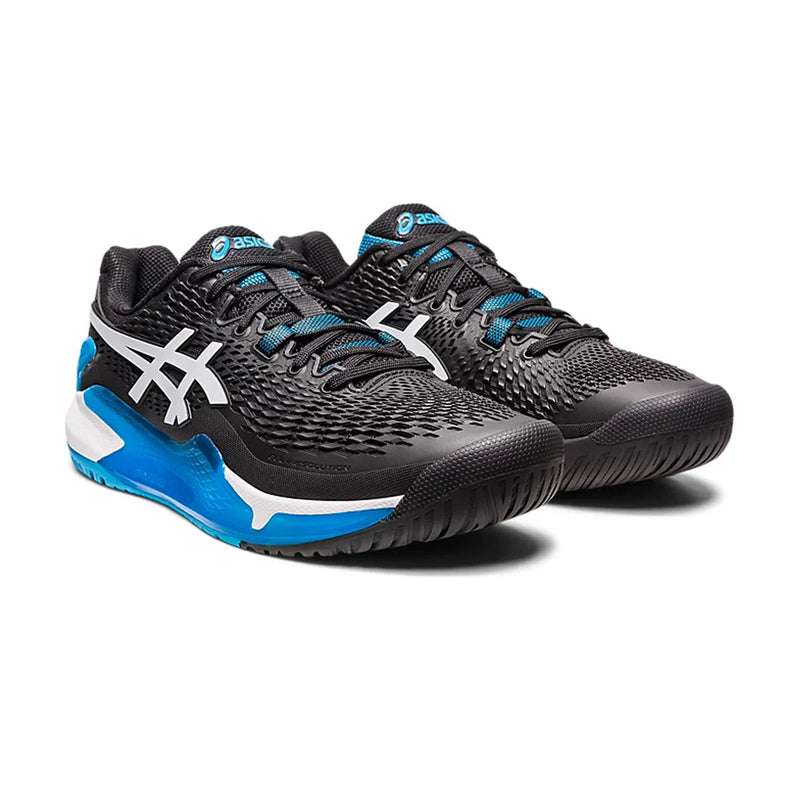 Asics Gel Resolution 9 Court Shoes (Black/White) 3