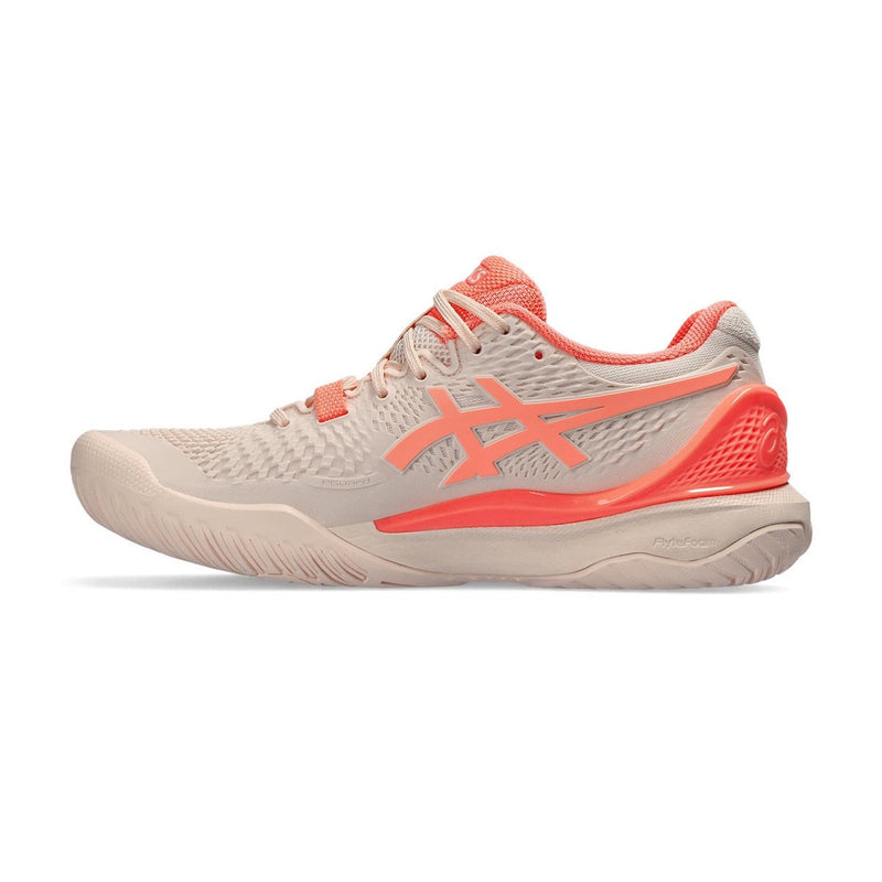 Asics Gel Resolution 9 Court Shoes (Pearl Pink/Sun Coral) 2