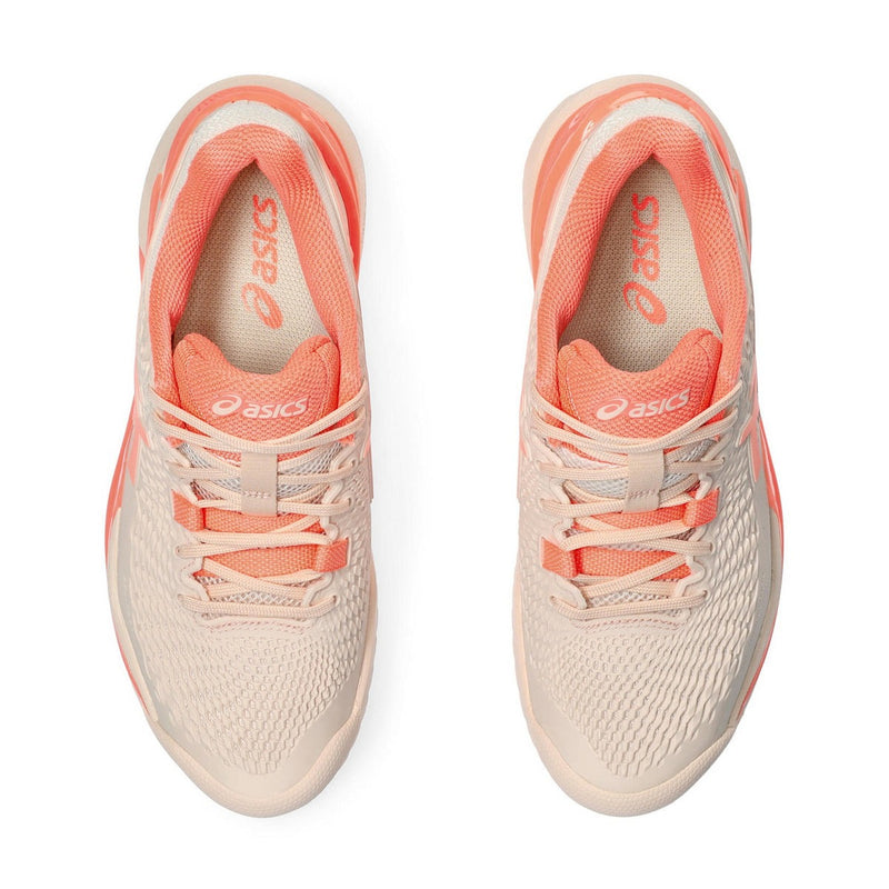 Asics Gel Resolution 9 Court Shoes (Pearl Pink/Sun Coral) 6