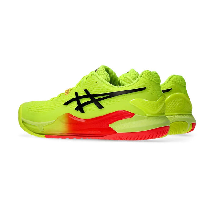 Asics Gel Resolution 9 Court Shoes Paris (Safety Yellow/Black) 4