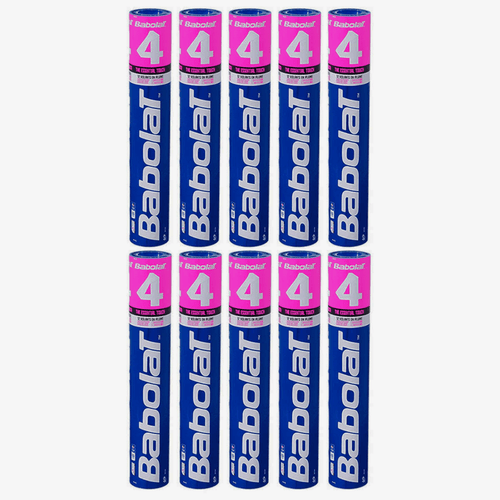 Babolat 4 Badminton Feather Shuttlecock Speed 76 (Pack of 10)