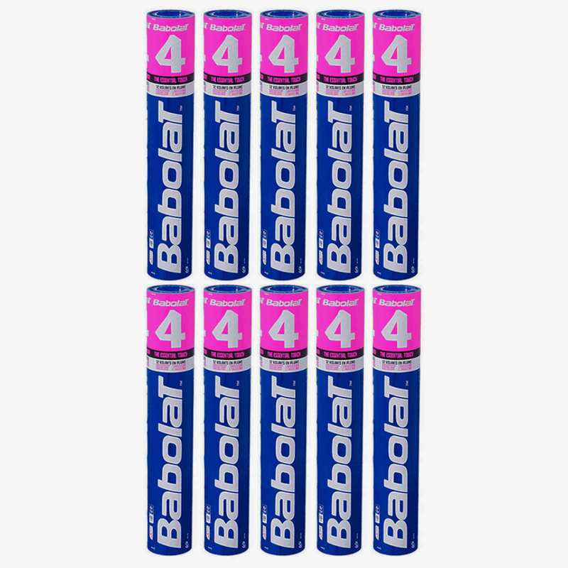 Babolat 4 Badminton Feather Shuttlecock Speed 77 (Pack Of 10) 1