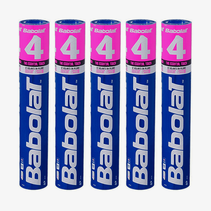 Babolat 4 Badminton Feather Shuttlecock Speed 77 (Pack Of 5) 1