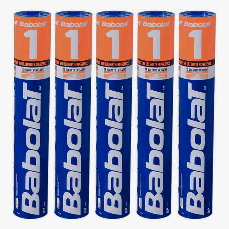 Babolat 1 Badminton Feather Shuttlecock Speed 77 (Pack of 5) 1