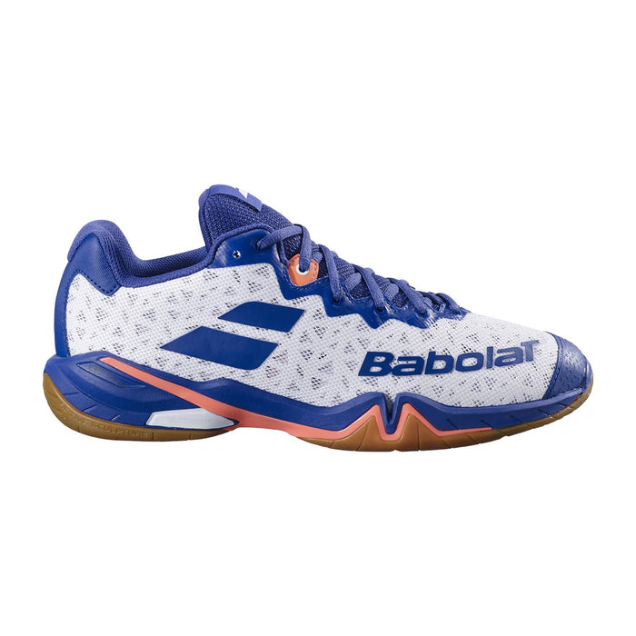 Babolat Shadow Tour 4 Badminton Shoes (White/Blue Navy) 2