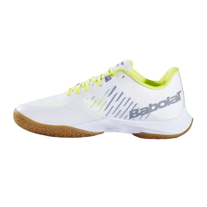 Babolat Shadow Tour 5 Badminton Shoes (White/Lime) 3