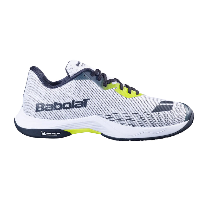 Babolat Shadow Spirit 2 Badminton Shoes (White/Lime) 2