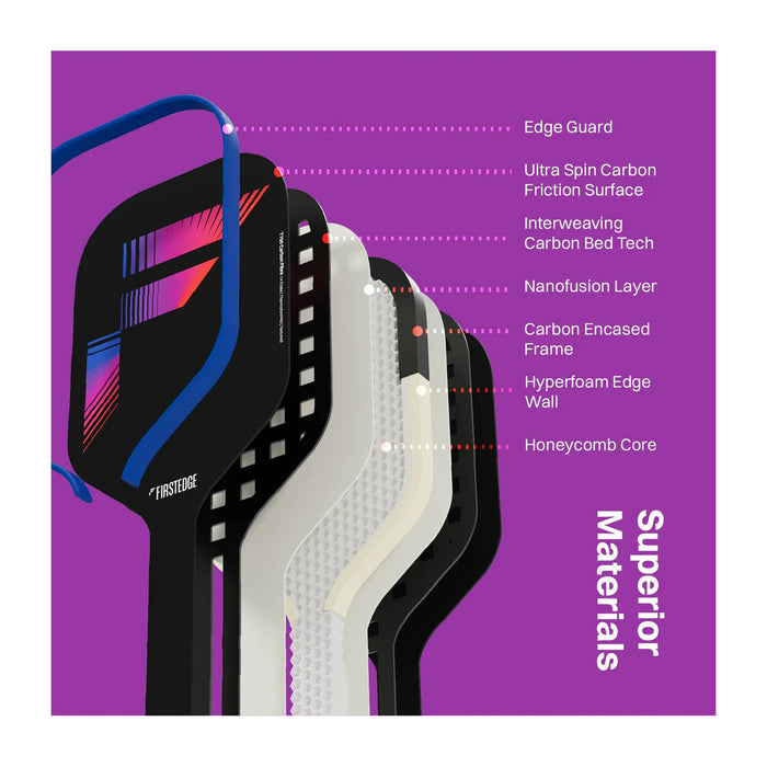 FirstEdge T700 Raw Carbon Fibre Pickleball Paddle 4
