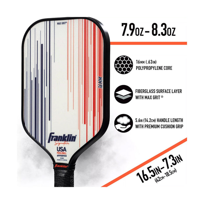 Franklin Signature Pro Pickleball Paddle (White) - 13 mm 6