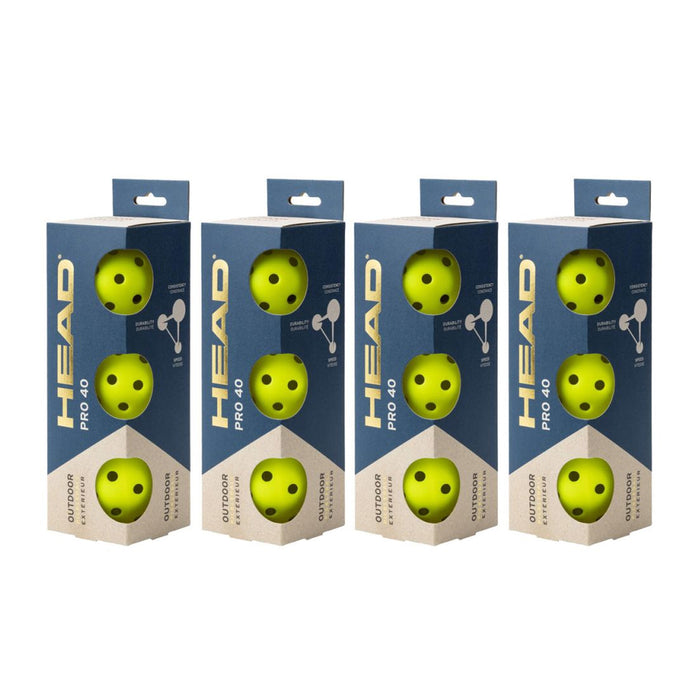 HEAD 3B Pro 40 Outdoor Pickleball (Pack of 12) 1