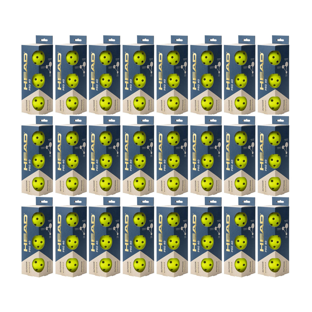 HEAD 3B Pro 40 Outdoor Pickleball (Pack of 72)