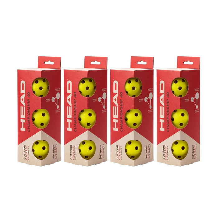 HEAD Championship 40 Outdoor Pickleball (Pack of 12) 1