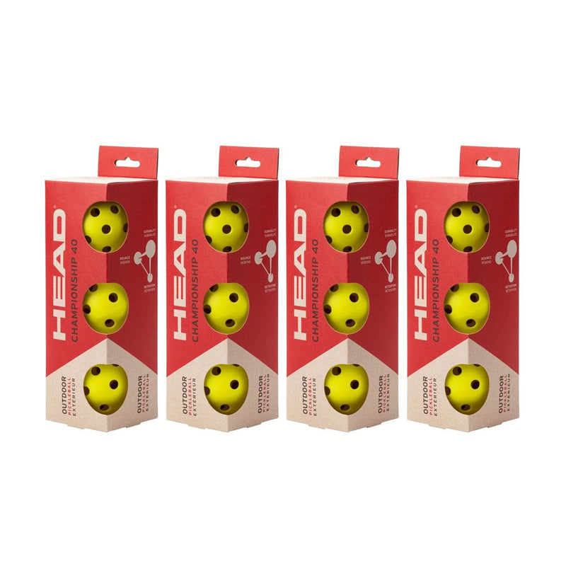 HEAD Championship 40 Outdoor Pickleball (Pack of 12) 1