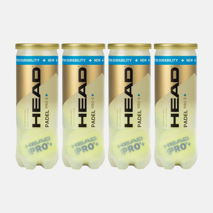 HEAD Pro S+ Padel Balls (12 Balls/4 Cans) 1