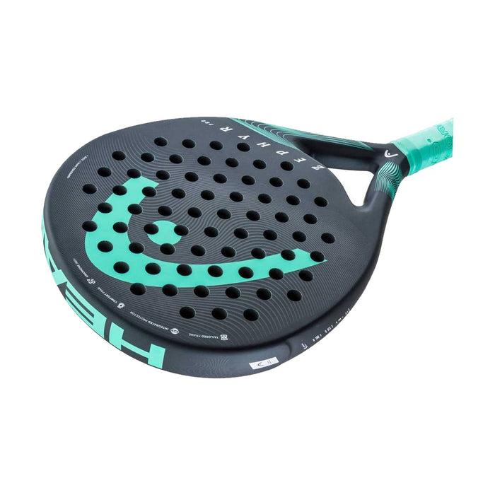 HEAD Zephyr Pro 2023 Padel Racquet (Black/Teal) 3