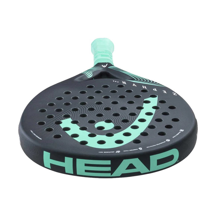 HEAD Zephyr Pro 2023 Padel Racquet (Black/Teal) 4