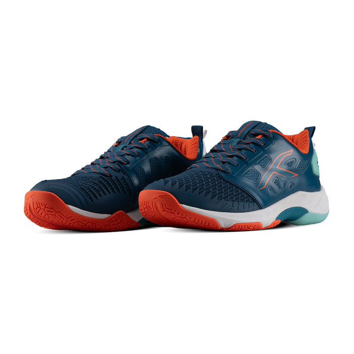 Hundred Hyper Court Badminton Shoes (Blue/Orange/White) 3