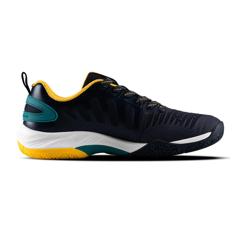 Hundred Hyper Court Badminton Shoes (Navy/Green/Yellow) 2