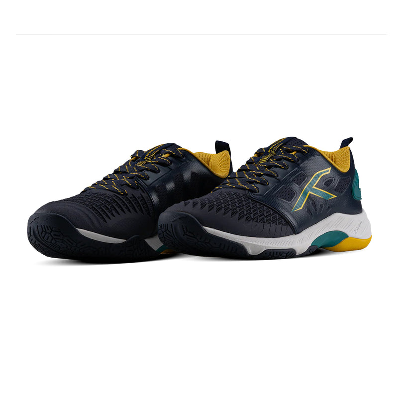 Hundred Hyper Court Badminton Shoes (Navy/Green/Yellow) 3