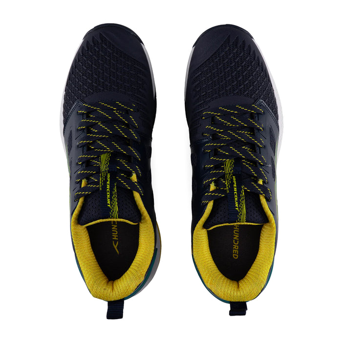 Hundred Hyper Court Badminton Shoes (Navy/Green/Yellow) 4