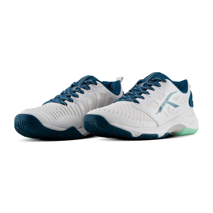 Hundred Hyper Court Badminton Shoes (White/Blue) 3