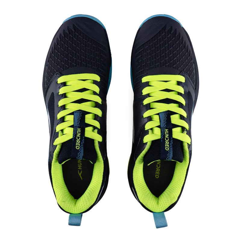 Hundred Hyper Spike Badminton Shoes (Navy/Blue/Lime/White) 4