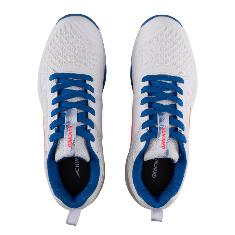 Hundred Hyper Spike Badminton Shoes (White/Blue/Orange/Lime) 4