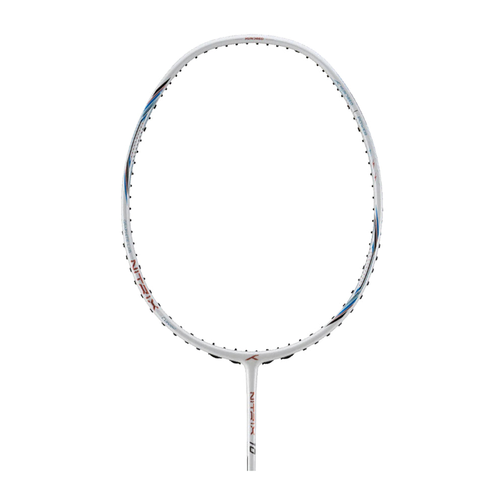 Hundred Nitrix 10 Badminton Racket - 4U (Pearl White)