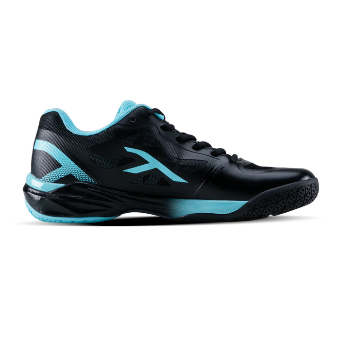 Hundred Phenom Badminton Shoes (Black/Aqua Blue) 2