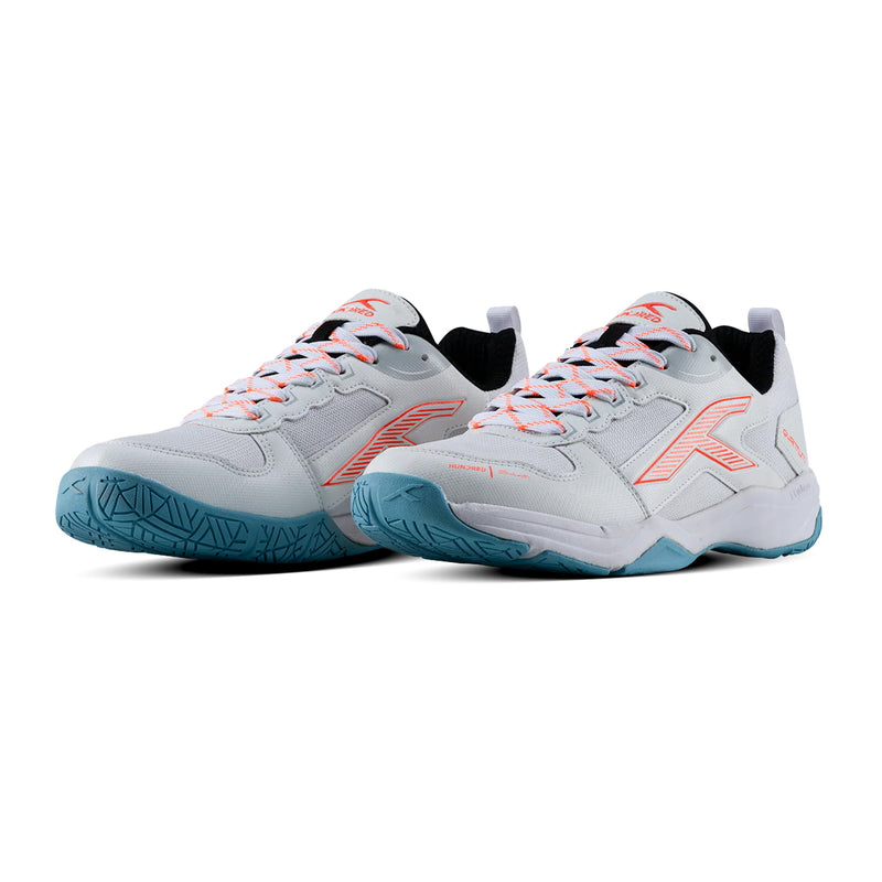 Hundred Quantum Badminton Shoes (White/Orange) 3