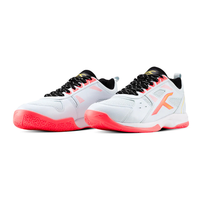 Hundred Raze Badminton Shoes (Light Blue/Orange) 3
