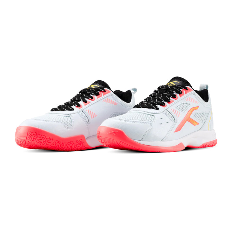 Hundred Raze Badminton Shoes (Light Blue/Orange) 3