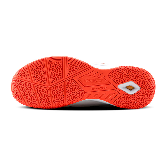 Hundred Raze Badminton Shoes (White/Orange) 5