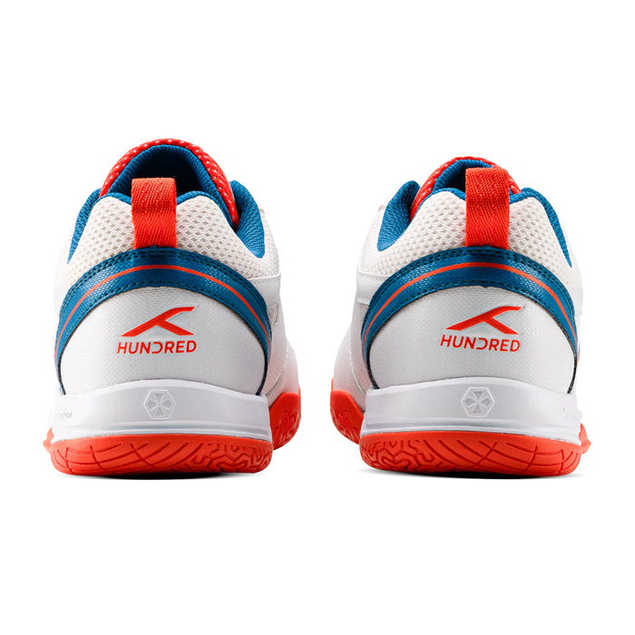 Hundred Raze Badminton Shoes (White/Orange) 4