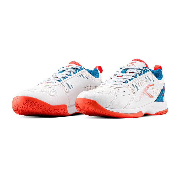 Hundred Raze Badminton Shoes (White/Orange) 3